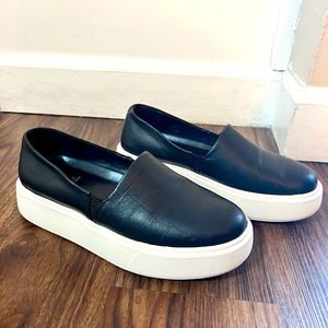 Vince Camuto Abbinna Leather Platform Slip On Sneakers, Size 7.5